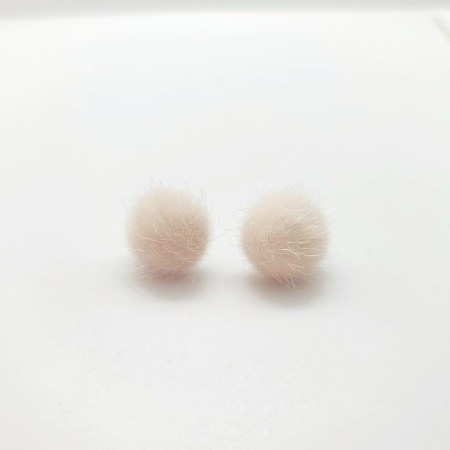 Earrings stud silver steel fur beugh